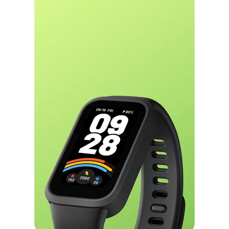 ساعت هوشمند 46 میلیمتری شیائومی مدل Smart Band 9 Active، کنترل موسیقی، کنترل سطح اکسیژن خون، شمارش ضربان قلب، پایش وضعیت خواب، با بند پلاستیکی