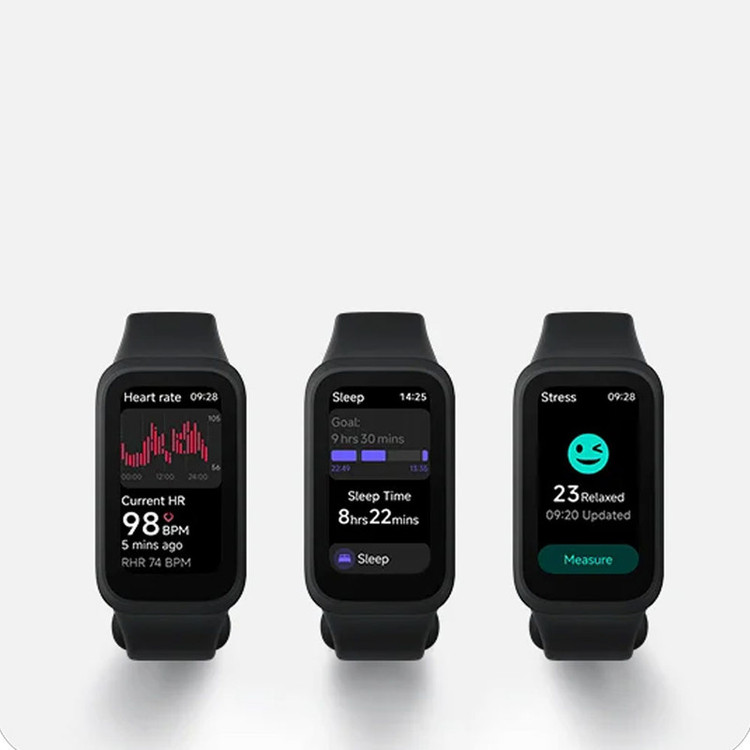 ساعت هوشمند 46 میلیمتری شیائومی مدل Smart Band 9 Active، کنترل موسیقی، کنترل سطح اکسیژن خون، شمارش ضربان قلب، پایش وضعیت خواب، با بند پلاستیکی