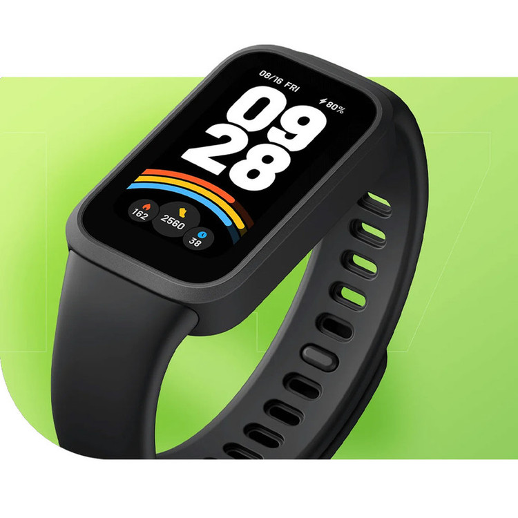 ساعت هوشمند 46 میلیمتری شیائومی مدل Smart Band 9 Active، کنترل موسیقی، کنترل سطح اکسیژن خون، شمارش ضربان قلب، پایش وضعیت خواب، با بند پلاستیکی