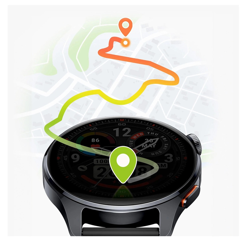 ساعت هوشمند 47 میلیمتری هایلو مدل Watch 4S با بند سیلیکونی