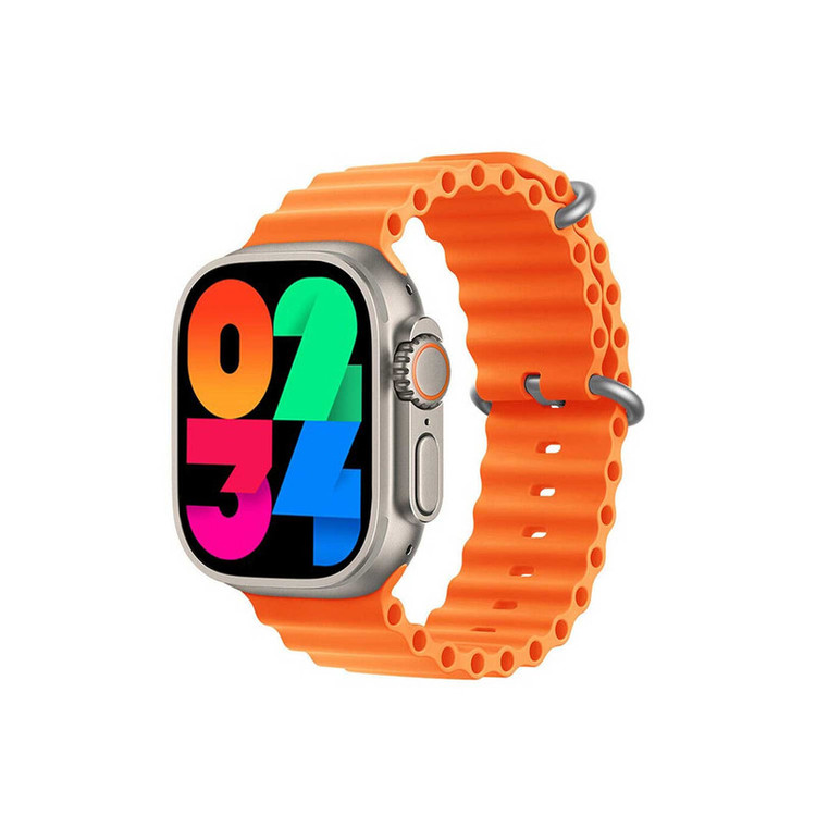 ساعت هوشمند ورنا مدل W49 Ultra with 7 Bands دارای قابلیت های کنترل موسیقی (Music Player)، قابلیت مکالمه از طریق بلوتوث، پشتیبانی از زبان فارسی در منو و سیستمعامل بند سیلیکون