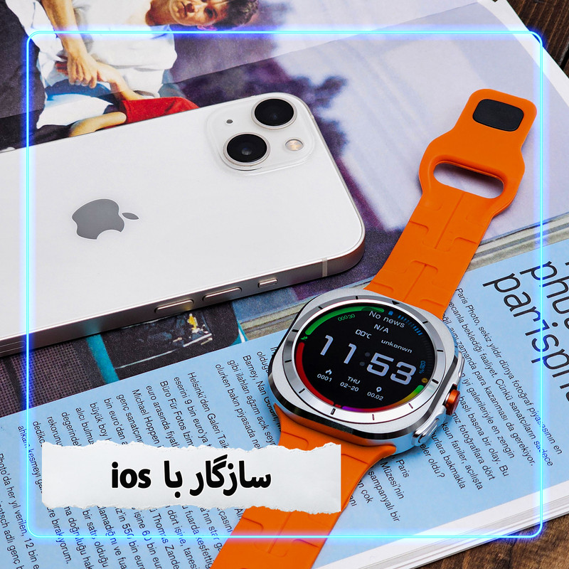 ساعت هوشمند 47 میلی متر وونک مدل VS1 با بند سلیکون