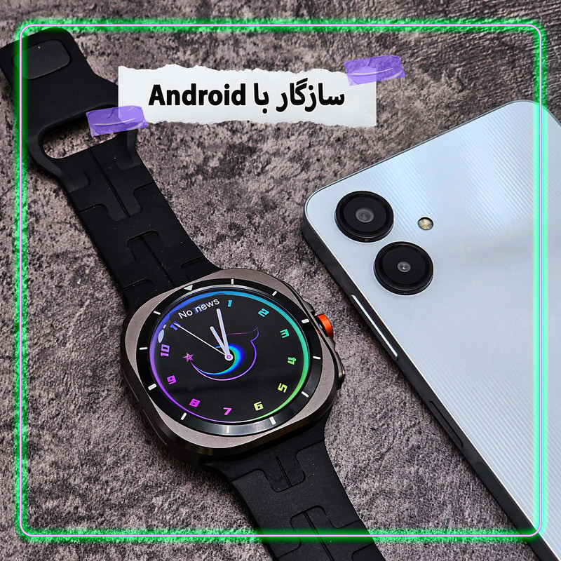 ساعت هوشمند 47 میلی متر وونک مدل VS1 با بند سلیکون