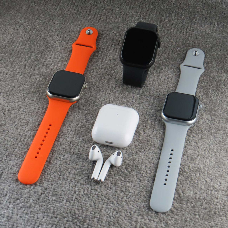 ساعت هوشمند ورنا مدل W45 Max with Airpod به همراه هدفون بلوتوثی بند سیلیکونی