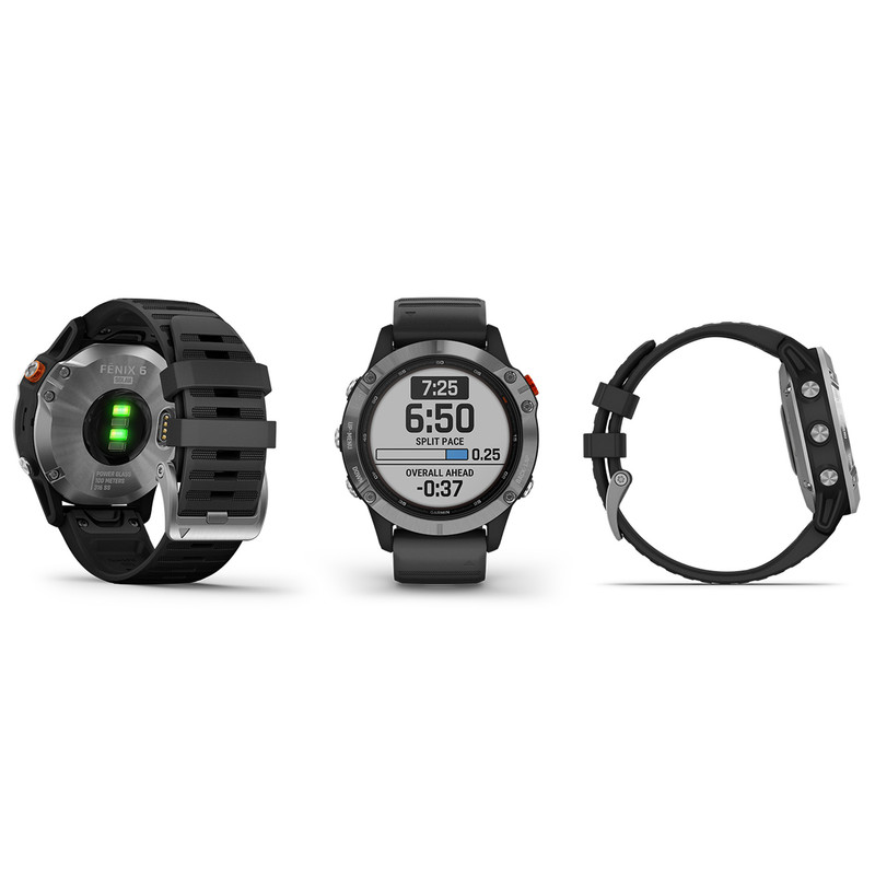 ساعت هوشمند 42 میلی متری گارمین مدل FENIX 6S Solar با بند سیلیکونی