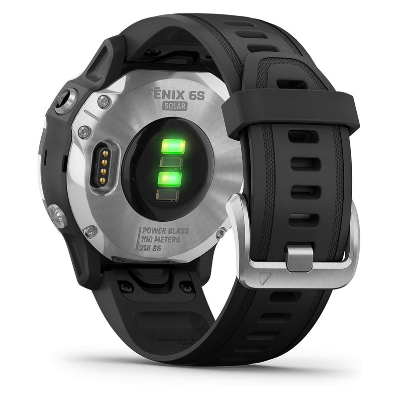 ساعت هوشمند 42 میلی متری گارمین مدل FENIX 6S Solar با بند سیلیکونی