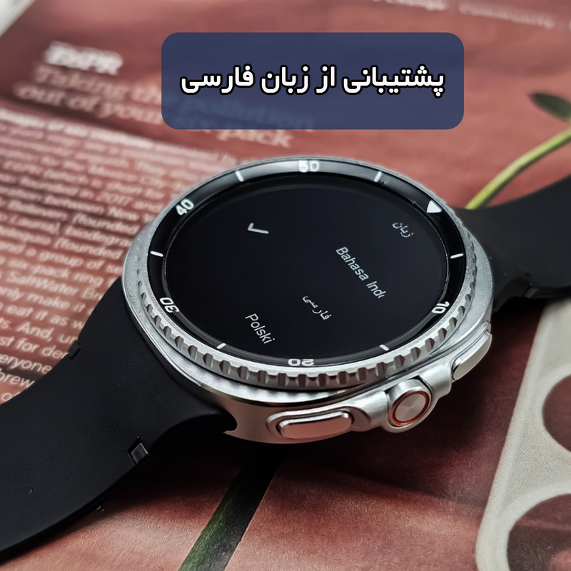 ساعت هوشمند 46 میلی متر وونک مدل Galaxy 8a-26 با بند سیلیکونی