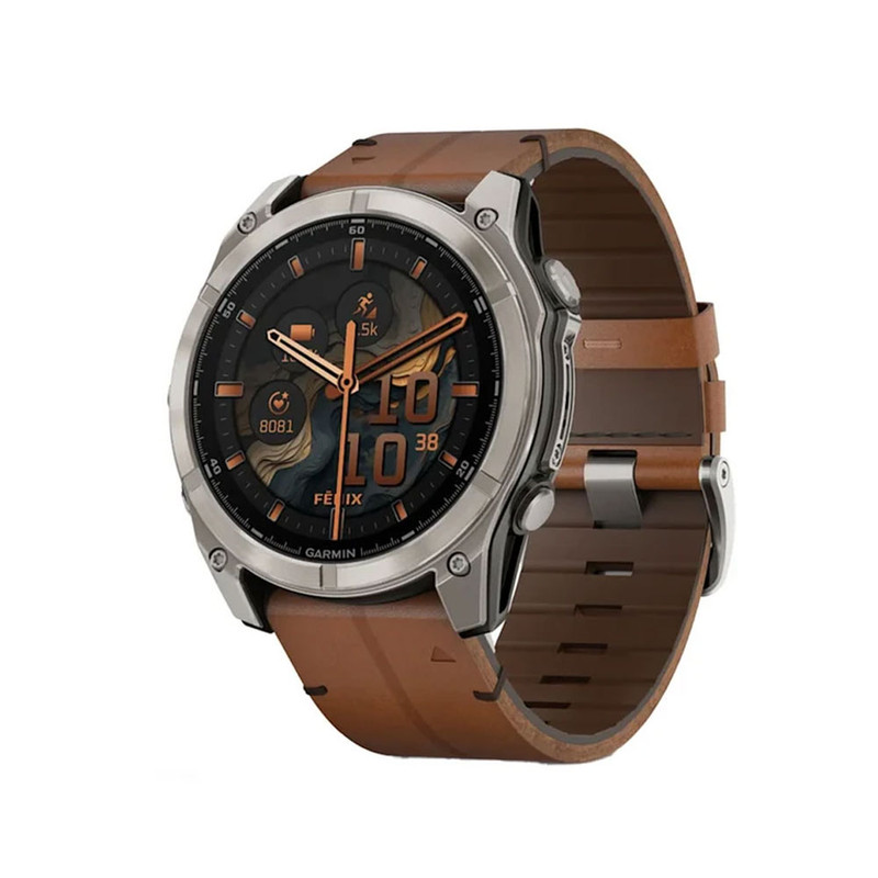 ساعت هوشمند گارمین مدل Fenix 8 - 51mm AMOLED، مناسب برای ورزش، روزمره، دارای قابلیتهای صفحه نمایش رنگی، کنترل موسیقی، کنترل سطح اکسیژن خون، بند سیلیکونی، فناوری GPS، با حافظه داخلی 32 گیگابایت