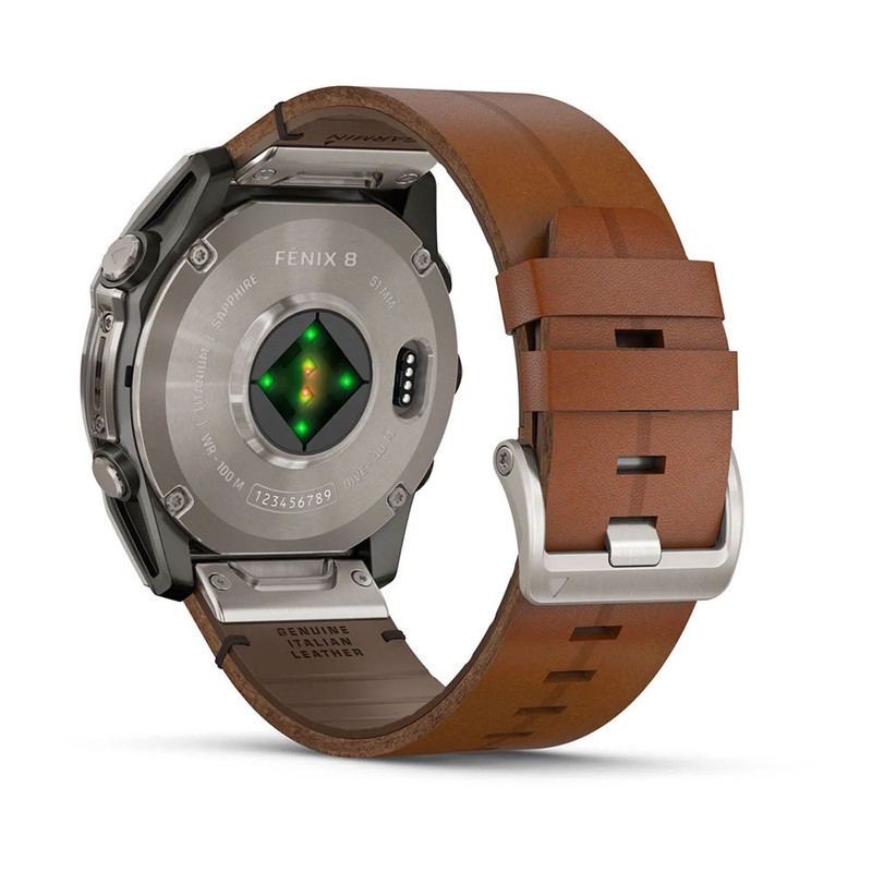 ساعت هوشمند گارمین مدل Fenix 8 - 51mm AMOLED، مناسب برای ورزش، روزمره، دارای قابلیتهای صفحه نمایش رنگی، کنترل موسیقی، کنترل سطح اکسیژن خون، بند سیلیکونی، فناوری GPS، با حافظه داخلی 32 گیگابایت