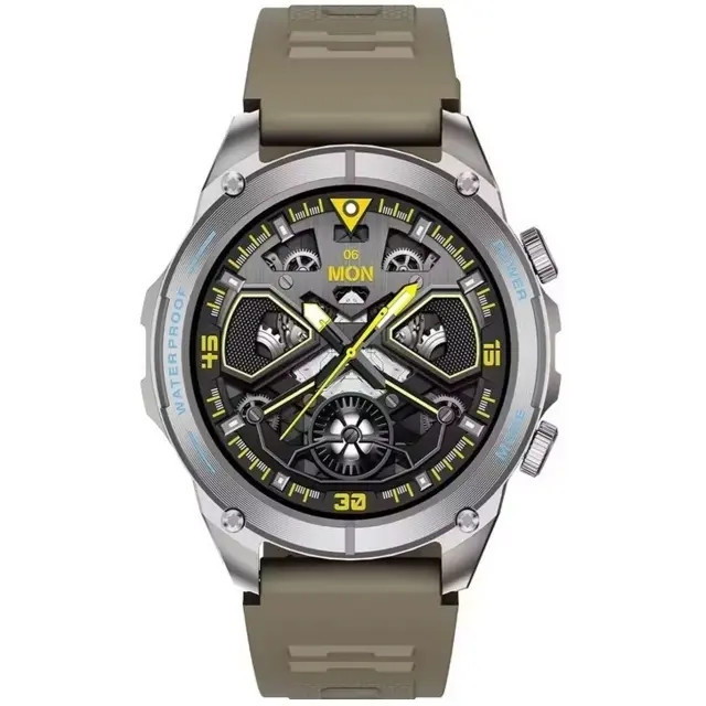 ساعت هوشمند 1.43 اینچی پاورولوجی مدل Titan Rugged Sport با بند سیلکونی