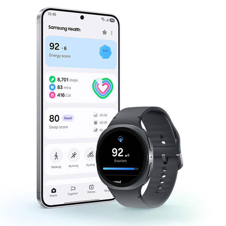 ساعت هوشمند 44 میلیمتری سامسونگ مدل Galaxy Watch 8 با بند پلاستیکی