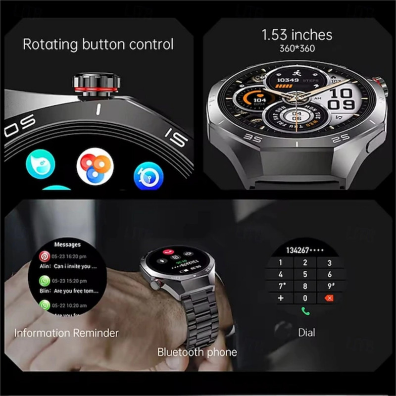 ساعت هوشمند ویسمی ۴۶ میلی متری مدل X56 Max با بند سیلیکونی