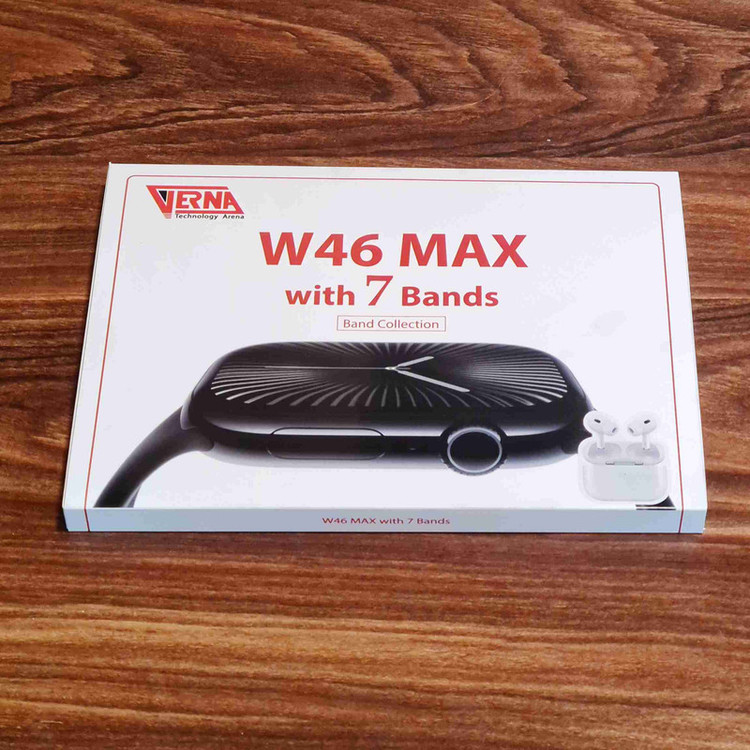 ساعت هوشمند ورنا مدل W46 Max مجموعه هفت بندی به همراه هندزفری ایرپادپرو