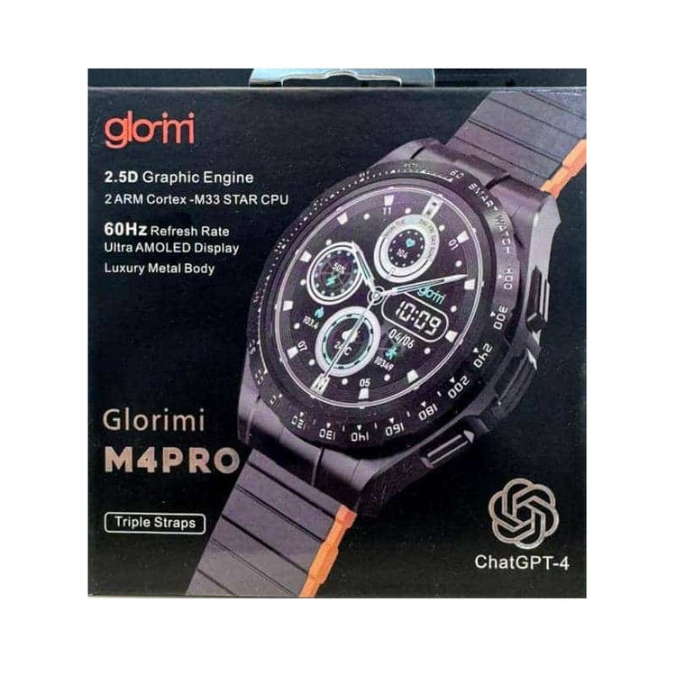 ساعت هوشمند 42 میلی متی گلوریمی مدل MOS FACTRE M4 PRO MODERN با بند سیلیکونی