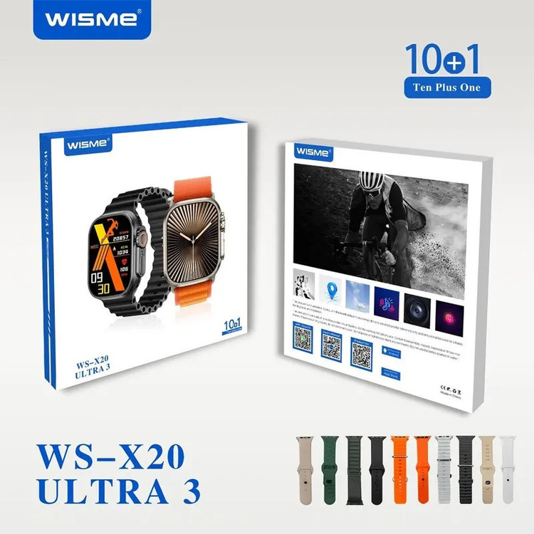 ساعت هوشمند ۲.۵ اینچی ویسمی مدل WS-X20 Ultra با بند سیلیکونی