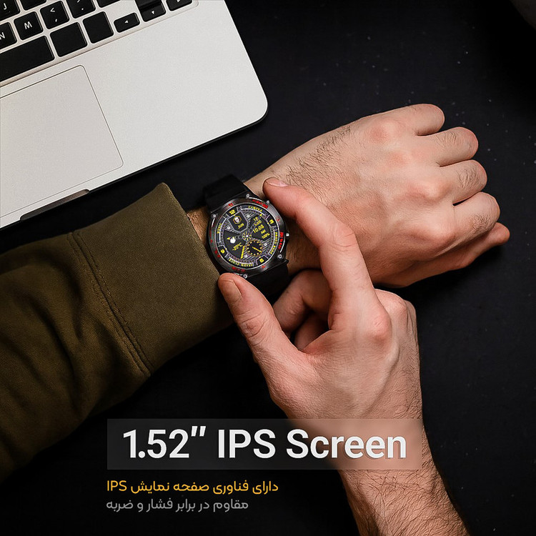 ساعت هوشمند 48 میلی متری مدل JB800 ULTRA با بند سیلیکونی