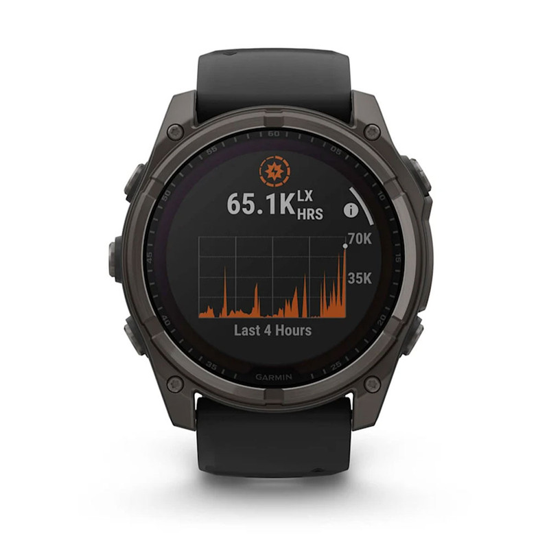 ساعت هوشمند 51 میلیمتری گارمین مدل Fenix 8 Solar Sapphire با بند سیلیکونی