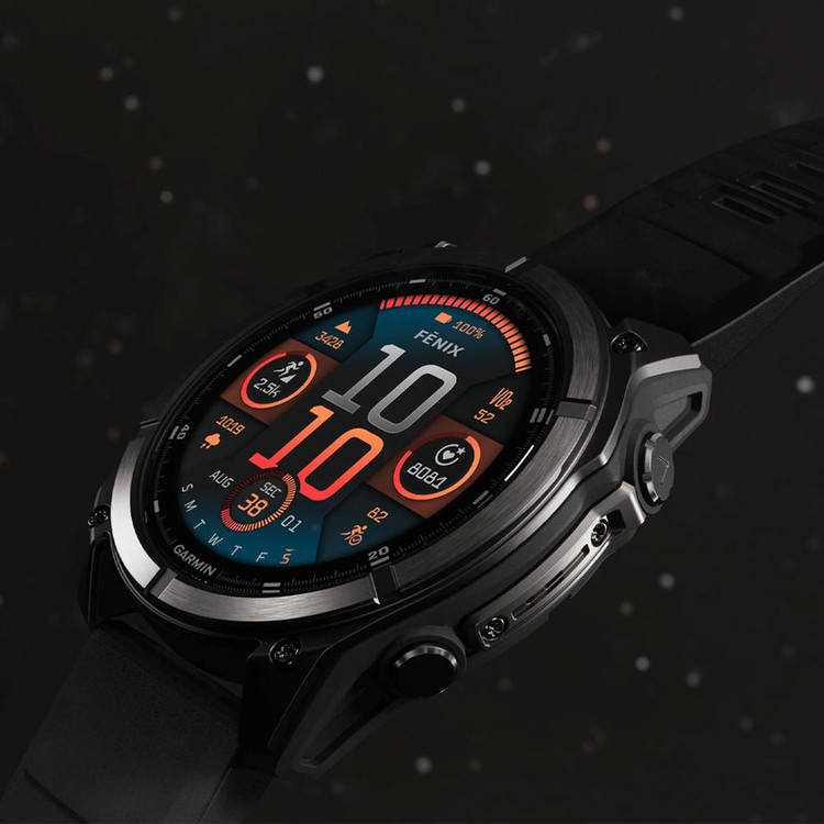 ساعت هوشمند 51 میلیمتری گارمین مدل Fenix 8 Solar Sapphire با بند سیلیکونی