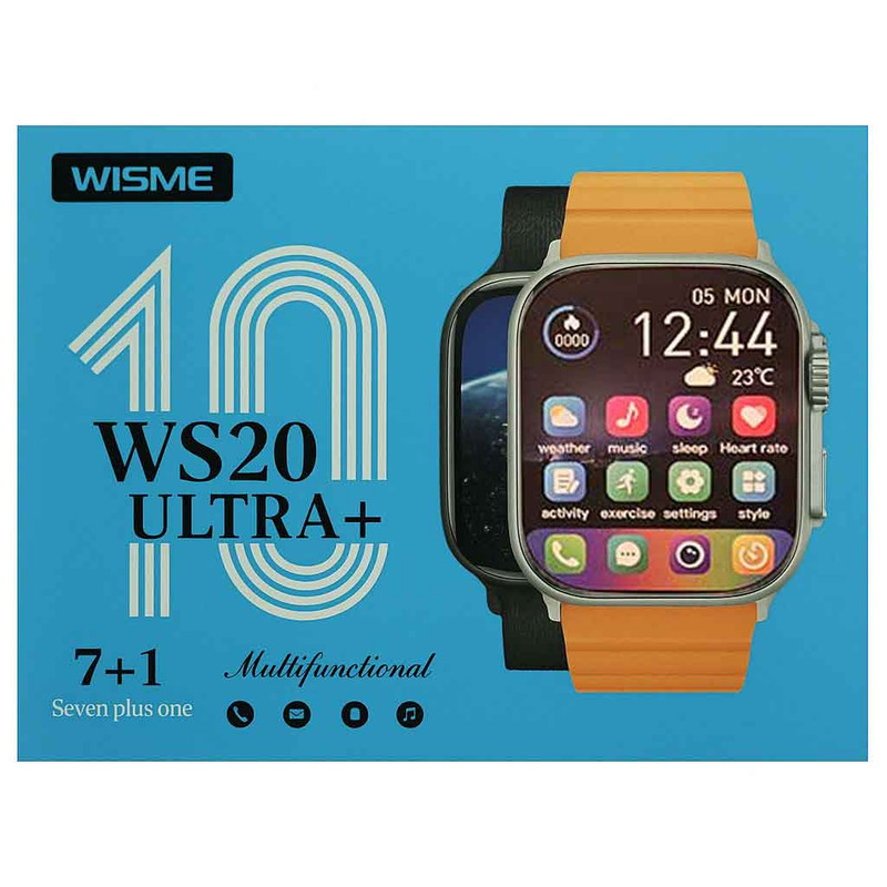 ساعت هوشمند ویسمی 49 میلیمتر مدل ws20 ultra با بند سیلیکونی به همراه هندزفری بلوتوثی