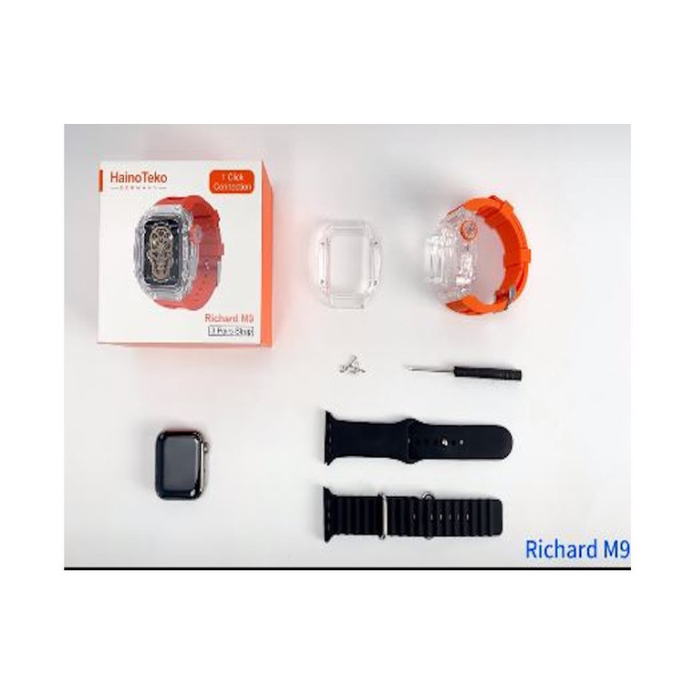 ساعت هوشمند هاینو تکو مدل MMD CRYSTAL CLEAR M9 RICHARD دارای قابلیت های صفحه نمایش رنگی، صفحه نمایش لمسی، کنترل موسیقی (Music Player)، قابلیت مکالمه از طریق بلوتوث بند سیلیکون