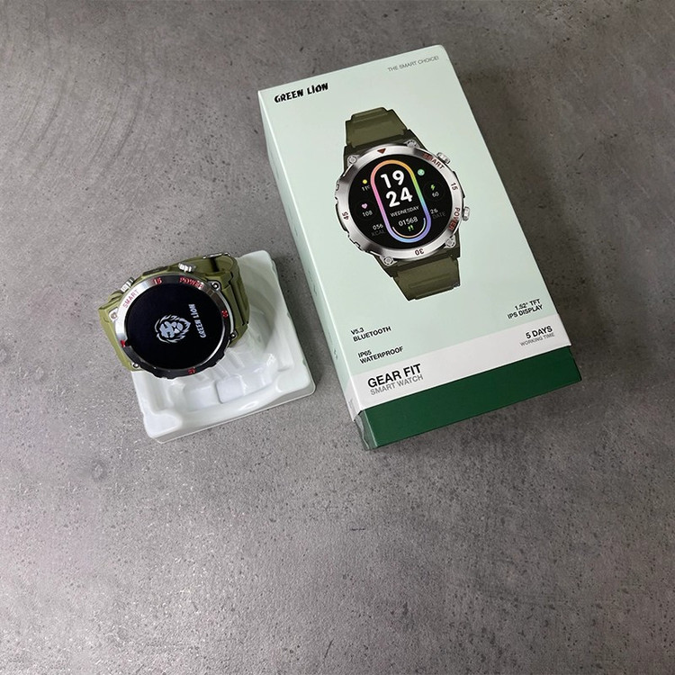 ساعت هوشمند 1.52 اینچی گرین لاین مدل GEAR FIT با بند سیلیکونی