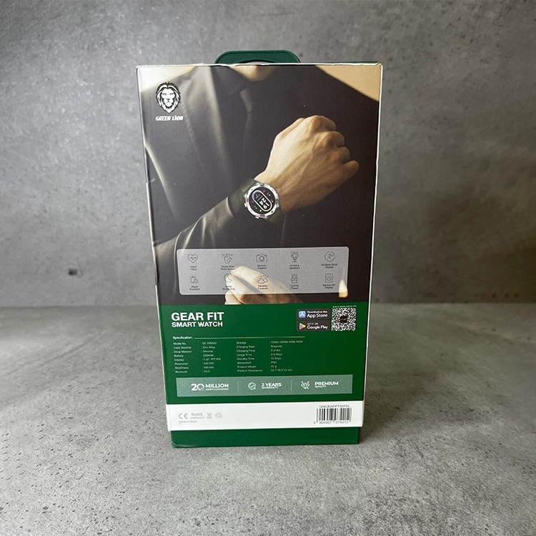 ساعت هوشمند 1.52 اینچی گرین لاین مدل GEAR FIT با بند سیلیکونی