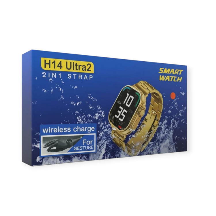 ساعت هوشمند 49 میلیمتری مدل H14 ULTRA2 با بند فلزی و سیلیکونی