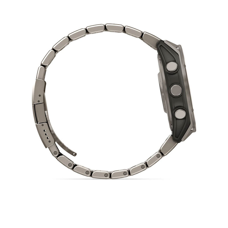 ساعت هوشمند گارمین مدل Fenix 8 - 47mm دارای قابلیت های صفحه نمایش لمسی، کنترل موسیقی، کنترل سطح اکسیژن خون، ضد آب، بند تیتانیوم