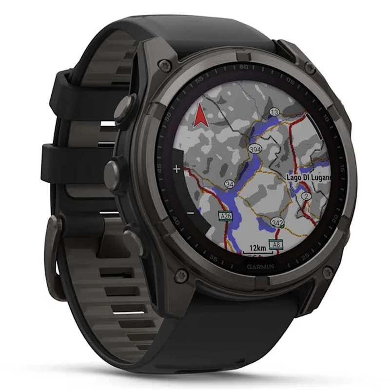 ساعت هوشمند 47 میلیمتری گارمین مدل Fenix 8 Solar Sapphire با بند سیلیکونی