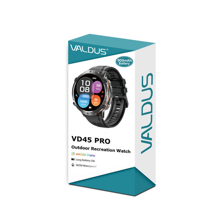 ساعت هوشمند 49 میلیمتری والدوس مدل vd45pro با بند سلیکونی
