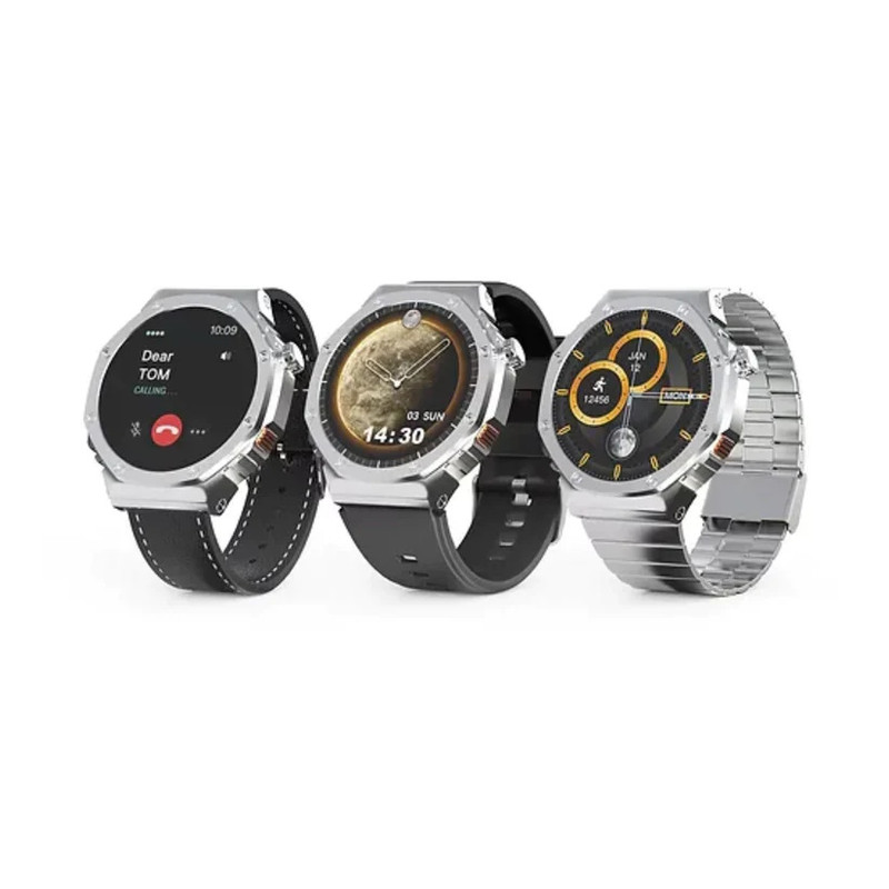 ساعت هوشمند هاینو تکو مدل BGH WIRELESS 41RW BEST 2008 دارای قابلیت های صفحه نمایش رنگی، صفحه نمایش لمسی، کنترل موسیقی (Music Player)، قابلیت مکالمه از طریق بلوتوث بند فلز