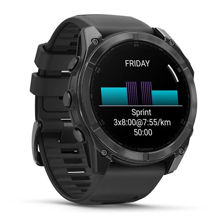 ساعت هوشمند 51 میلیمتری گارمین مدل Fenix 8 Amoled Sapphire با بند سیلیکونی