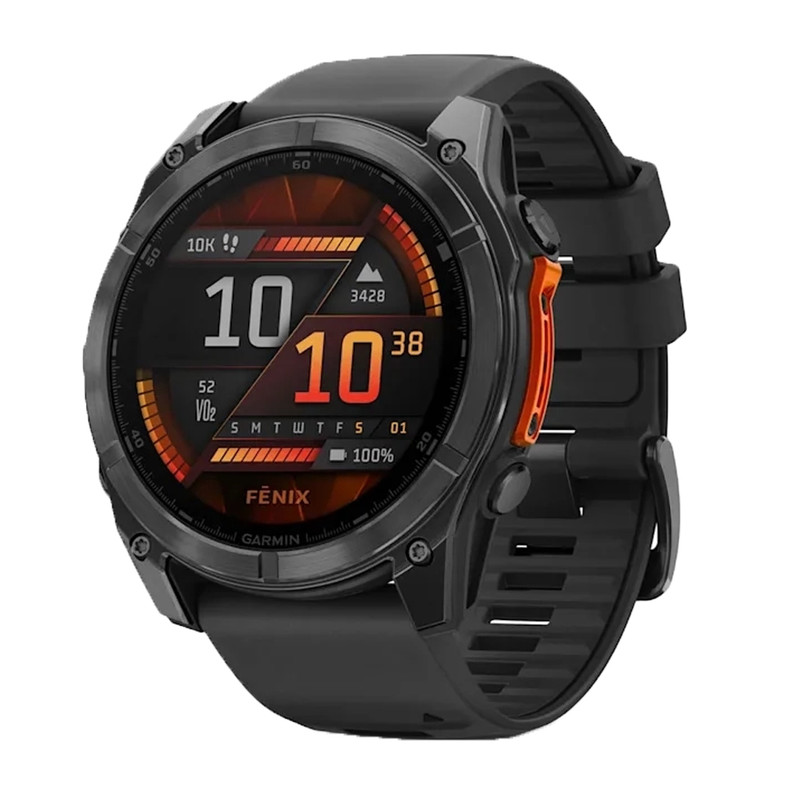 ساعت هوشمند 51 میلیمتری گارمین مدل Fenix 8 Amoled Sapphire با بند سیلیکونی