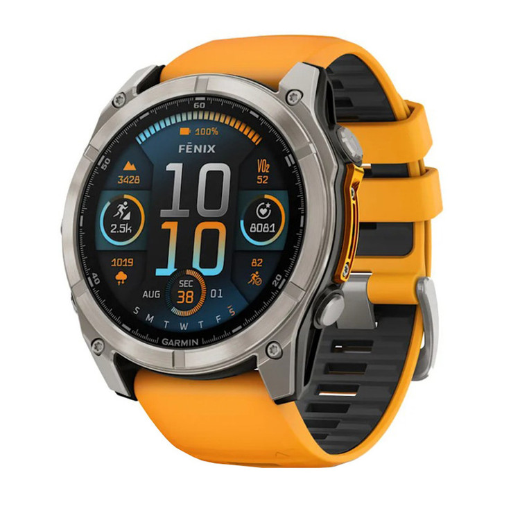 ساعت هوشمند 51 میلیمتری گارمین مدل Fenix 8 Amoled Sapphire با بند سیلیکونی