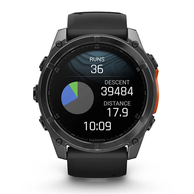 ساعت هوشمند 51 میلیمتری گارمین مدل Fenix 8 Amoled Sapphire با بند سیلیکونی
