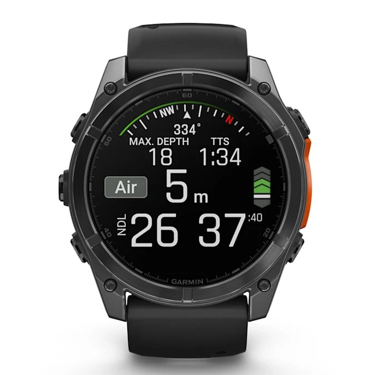 ساعت هوشمند 51 میلیمتری گارمین مدل Fenix 8 Amoled Sapphire با بند سیلیکونی