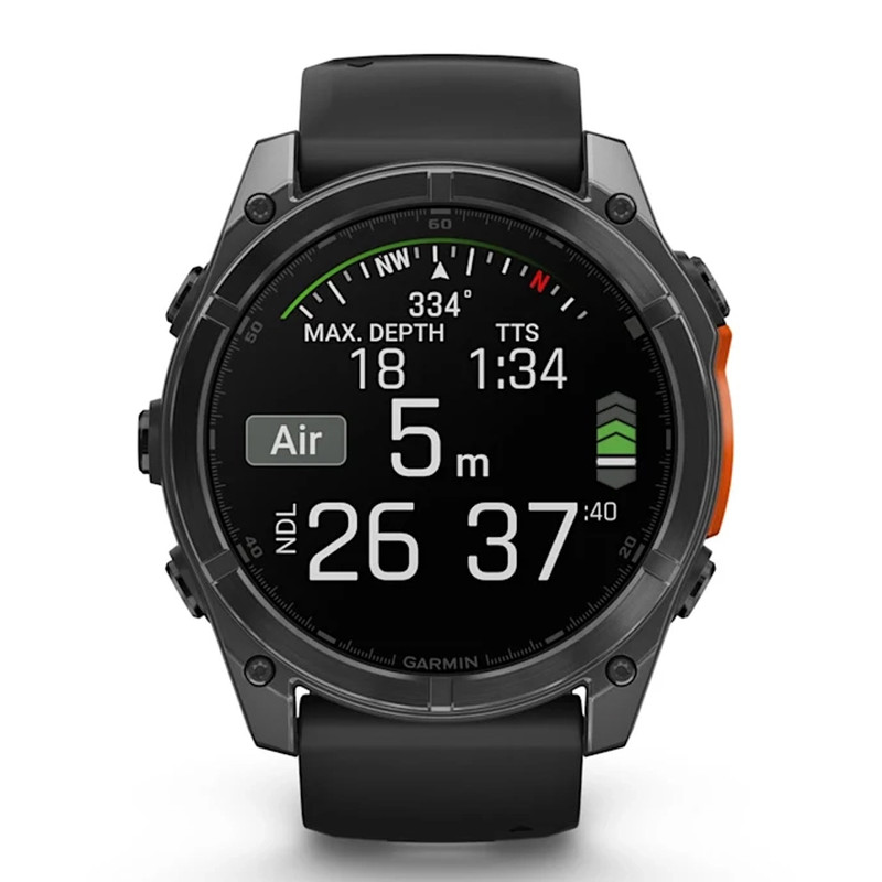 ساعت هوشمند 47 میلیمتری گارمین مدل Fenix 8 Amoled با بند سیلیکونی