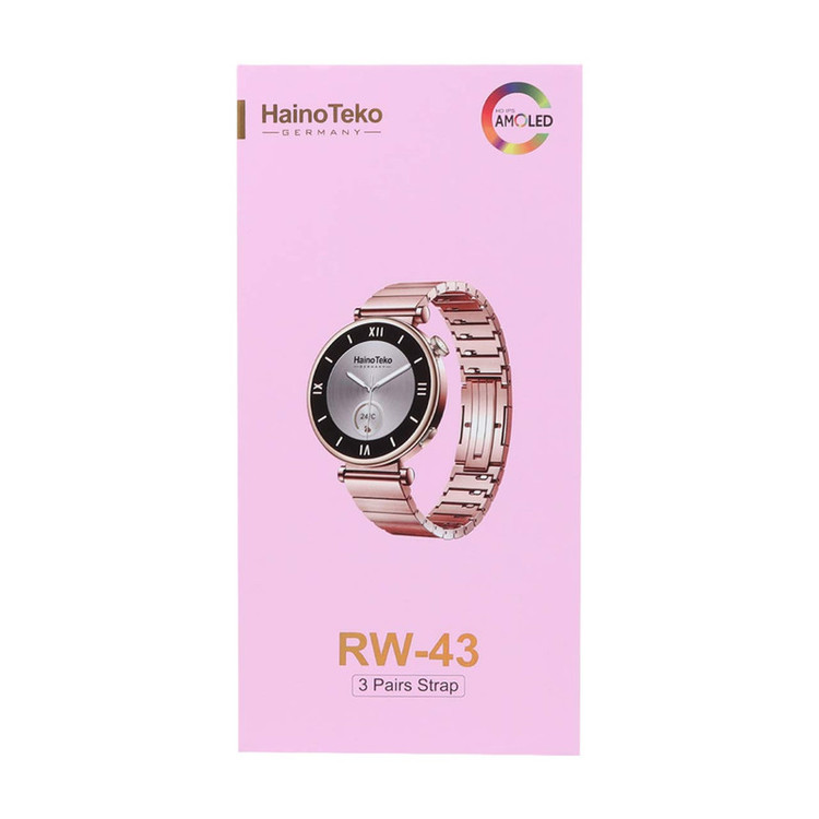 ساعت هوشمند هاینو تکو مدل BGH BEST RW 43 ADVANCED دارای قابلیت های صفحه نمایش رنگی، صفحه نمایش لمسی، کنترل موسیقی (Music Player)، پشتیبانی از زبان فارسی در منو و سیستمعامل بند فلز