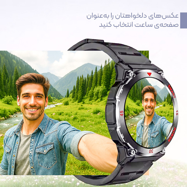 ساعت هوشمند 47 میلی متری مدل WS4OO PIus با بند سیلیکونی