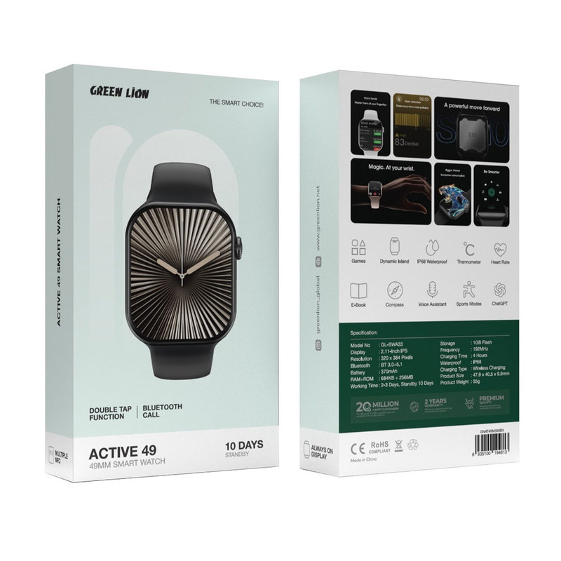 ساعت هوشمند گرین لاین مدل ZI BLUETOOTH ACTIVE HEAD 49
