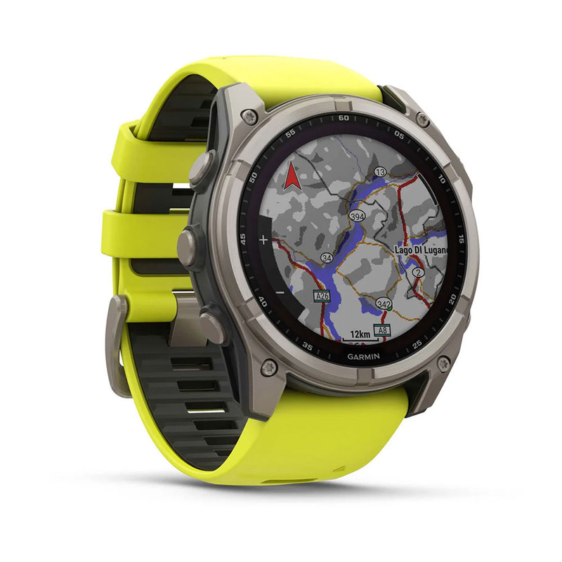 ساعت هوشمند 51 میلیمتری گارمین مدل Fenix 8 Solar Sapphire با بند سیلیکونی