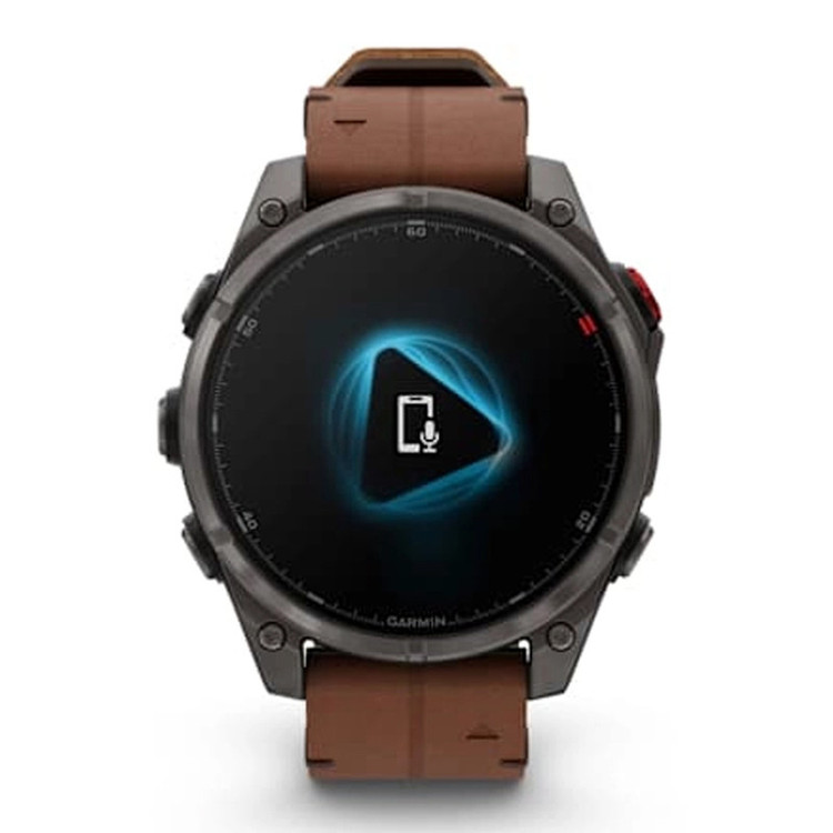 ساعت هوشمند 47 میلیمتری گارمین مدل Fenix 8 Pro با بند چرمی به همراه بند سیلیکونی