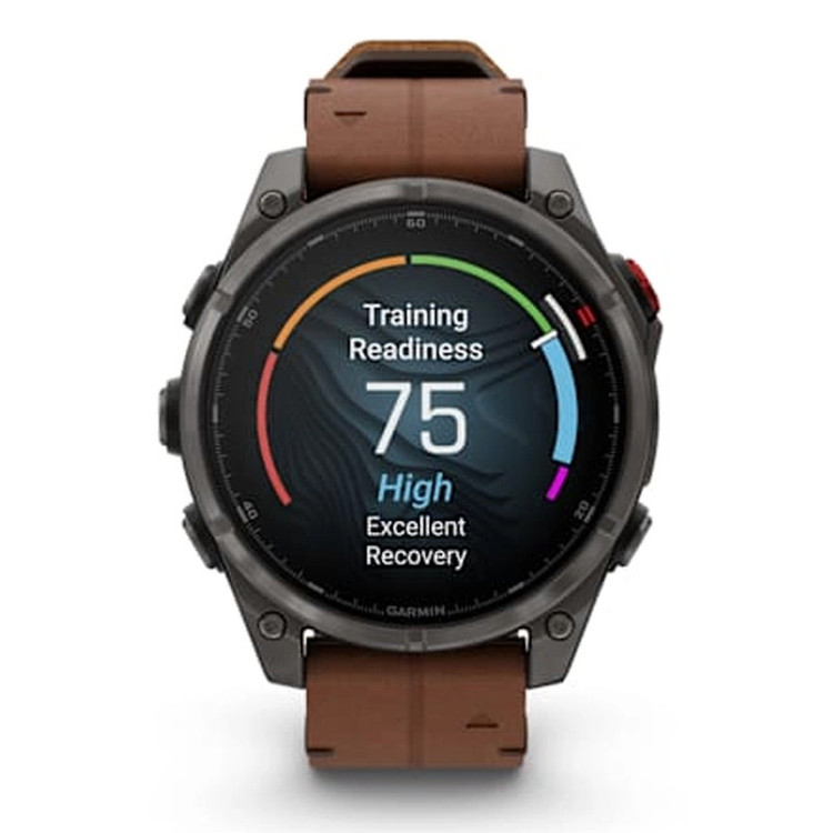 ساعت هوشمند 47 میلیمتری گارمین مدل Fenix 8 Pro با بند چرمی به همراه بند سیلیکونی