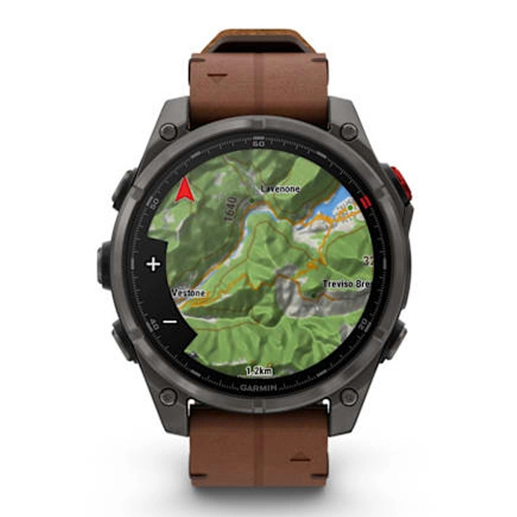 ساعت هوشمند 47 میلیمتری گارمین مدل Fenix 8 Pro با بند چرمی به همراه بند سیلیکونی