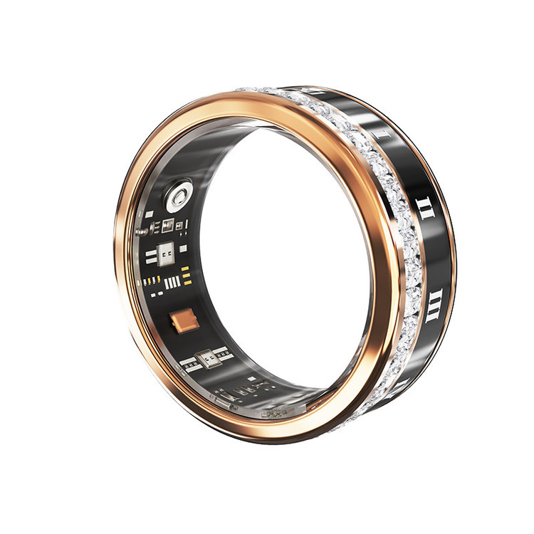 حلقه هوشمند اسمارت رینگ مدل V2-diamond رنگ رزگلد مشکی