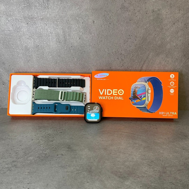 ساعت هوشمند 2.05 اینچی ایکس اینووا مدل X81 ULTRA با بند سیلیکونی