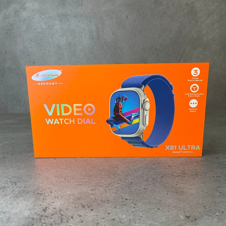 ساعت هوشمند 2.05 اینچی ایکس اینووا مدل X81 ULTRA با بند سیلیکونی