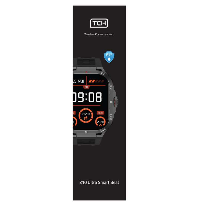 ساعت هوشمند تی سی اچ مدل Z10 Ultra، مناسب برای ورزش، روزمره، دارای قابلیتهای صفحه نمایش رنگی و لمسی، کنترل موسیقی، قابلیت مکالمه از طریق بلوتوث، بند سیلیکونی
