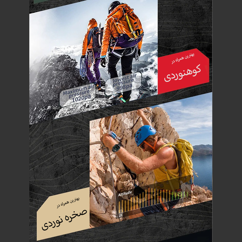 ساعت هوشمند بی اس تی مدل KR82 با قابلیت صفحه نمایش رنگی و لمسی، کنترل موسیقی، سنجش اکسیژن خون، مکالمه از طریق بلوتوث، امکان تغییر تم ساعت و بند سیلیکونی