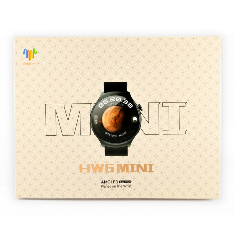 ساعت هوشمند ویرفیت مدل HW6 MINI صفحه نمایش رنگی و لمسی، کنترل موسیقی، کنترل سطح اکسیژن خون